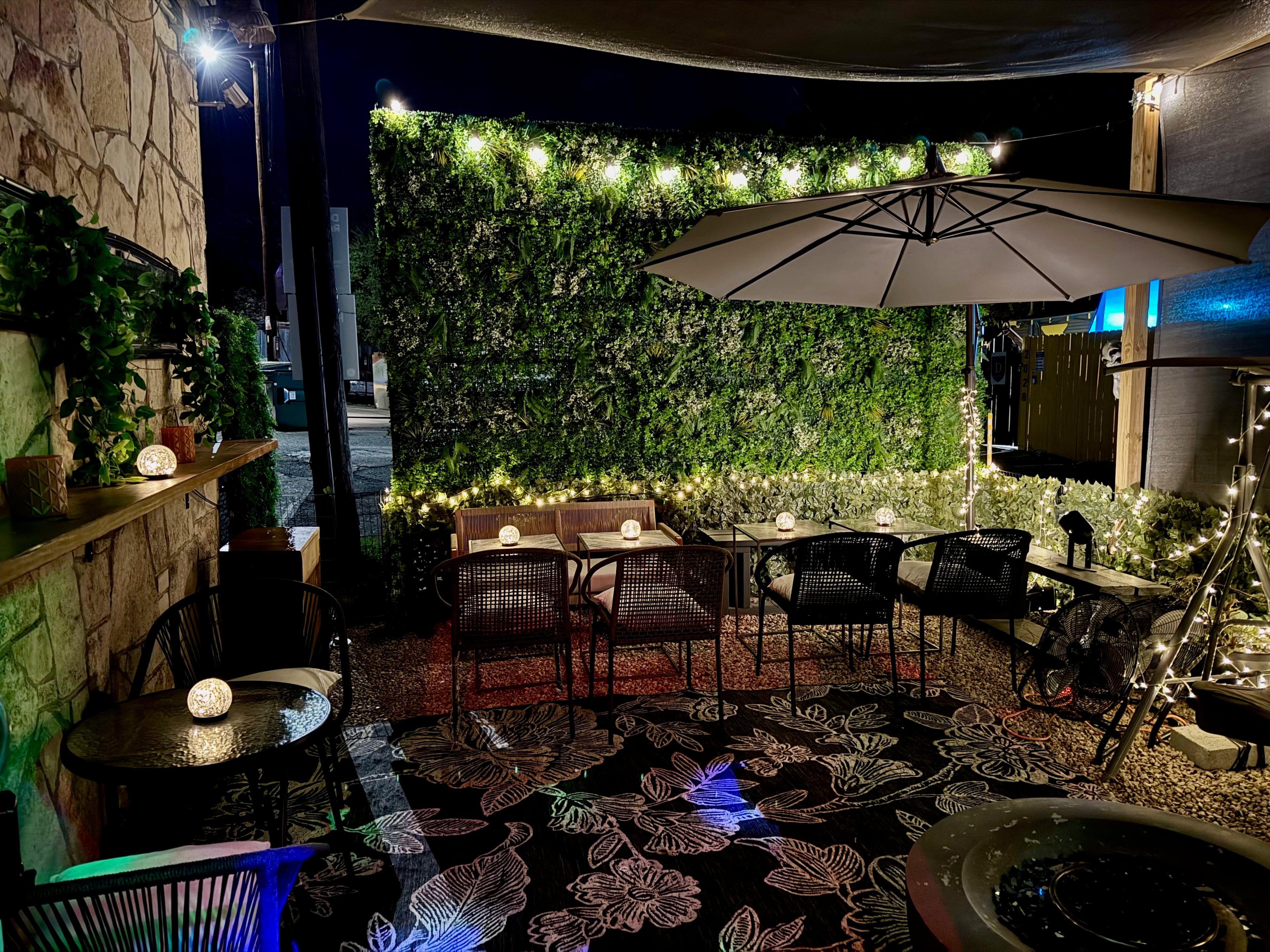 Ex Files Sports Bar patio seating in Austin